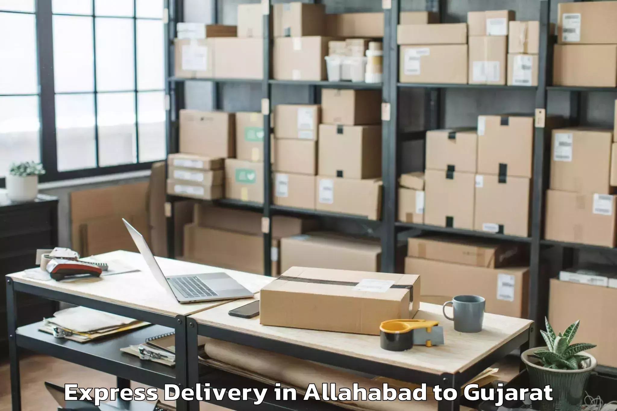 Easy Allahabad to Ahmedabad Airport Amd Express Delivery Booking